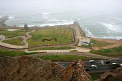 Thick fog covering Lima in winter