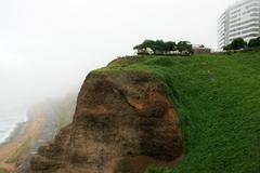 Thick fog covering Lima in winter