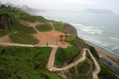 Thick fog covering Lima in winter