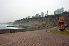 Thick fog covering Lima in winter