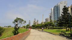 Lima Peru city skyline with buildings and parks