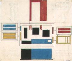 Theo van Doesburg 1917 portrait by Theo van Doesburg