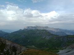 La chaîne des Fiz from the south summit of Aiguille de Salenton in Passy, Haute-Savoie, France