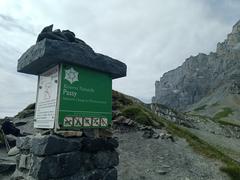 National Nature Reserve of Passy sign at Col d'Anterne, Haute-Savoie, France