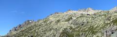 Aiguilles Rouges massif with Lac Blanc Refuge in view