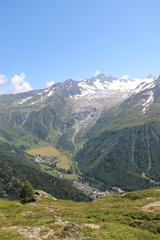 View of Glacier du Tour from Réserve naturelle nationale des Aiguilles Rouges