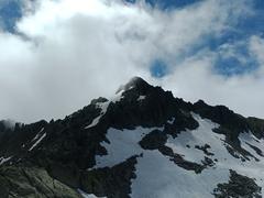 Aiguille Pourrie and snow patches at Col de la Glière, Chamonix-Mont-Blanc