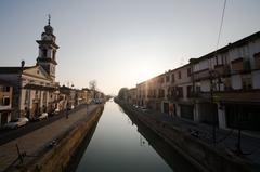 View of the Battaglia Terme canal from Ponte dei Scalini