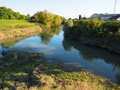 Confluence of Sottobattaglia and Vigenzone canals in Battaglia Terme