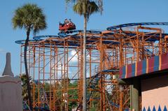 aerial view of the Sand Serpent roller coaster at Busch Gardens Tampa