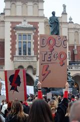 Protest against abortion restriction in Kraków, October 2020