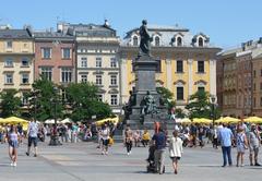 Main Market Square in Kraków in August 2021