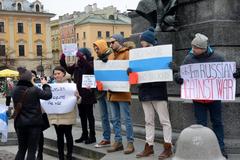 Russian diaspora protests against war in Ukraine