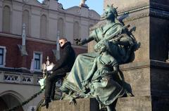 People in Cracow main square