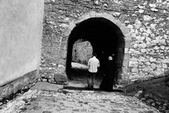 entrance of Tyniec Benedictine Abbey