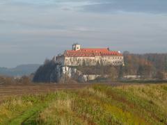 Tyniec Abbey on a cliff by the Vistula River