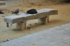 Bench in Gabriel Pierné Square, Paris 6th arrondissement