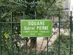 Plaque of Gabriel Pierné Square in Paris