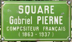 Plaque of Square Gabriel Pierné in Paris