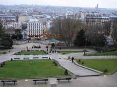 Scenic view of Montmartre with Sacré-Cœur Basilica