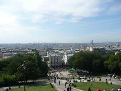 Paris skyline view from Montmartre in August 2008