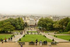 View of Paris from Sacré-Cœur on a dull day