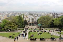 View of Paris from the observation deck in front of the Basilica of the Sacré-Cœur