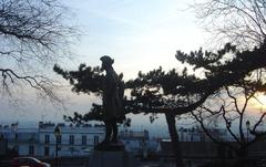 Emmanuel Ball's statue of Chevalier de la Barre in Montmartre, Paris