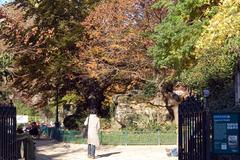 Square du Temple Park in Marais, Paris