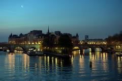 Île de la Cité view from Pont des Arts in Paris