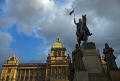 Monument to St. Wenceslas in front of the National Museum in Prague