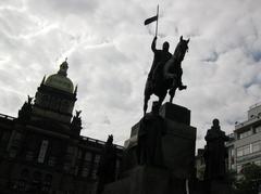 Monument to Saint Wenceslas with the National Museum in the background