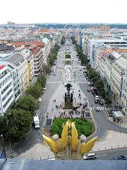 views from the dome of the National Museum in Prague