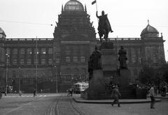 Vencel tér with St. Wenceslas Statue and National Museum in background