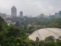 Sunway Lagoon water park viewed from the Canopy Walk