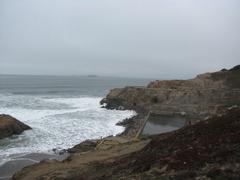 Sutro Baths ruins in San Francisco with ocean in the background