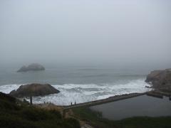 Sutro Baths ruins and Pacific Ocean