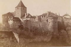 View of Prague Castle including the Black Tower and Daliborka Tower