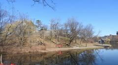 Fort Clinton Hill on a sunny late winter morning