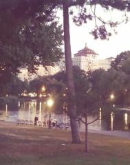 View of Harlem Meer in Central Park, New York City