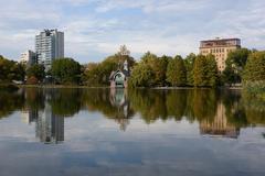 Harlem Meer in Central Park, Manhattan, New York City