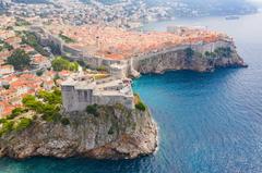 Bokar Fortress and the Old Town of Dubrovnik in Croatia