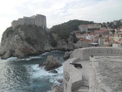 A scenic view of Dubrovnik's old town and coast