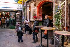 Szimpla Kert courtyard in Budapest, Hungary