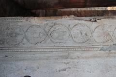 Stucco pilaster shaft with Isiac symbols at Isis Temple in Pompeii