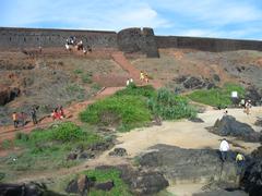 Bakel Fort view from the beach with clear sky