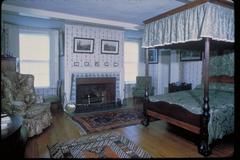 Historic bedroom at Adams National Historical Park in Quincy, Massachusetts