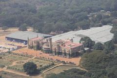 Aerial view of Bangalore Palace and Palace Grounds