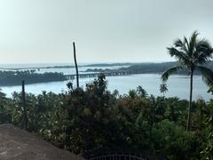 view from rectangular observation tower at Chandragiri Fort Kasaragod