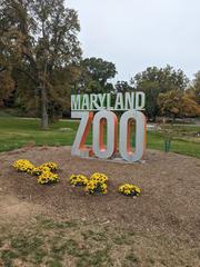 Entrance sign at the Maryland Zoo in Baltimore